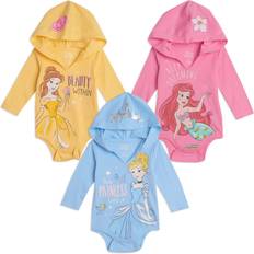 Girls Jumpsuits Children's Clothing Disney Princess Cinderella Belle Ariel Newborn Baby Girls Pack Cuddly Bodysuits Multicolored