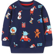 Christmas Sweaters Children's Clothing Boy's Christmas Print LS Sweatshirt - Royal Blue