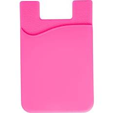 Pink Pouches Silicone Phone Card Holder Pocket, Stick On Wallet, Adhesive Credit Card Pouch, Compatible with iPhone & Samsung Galaxy Pink