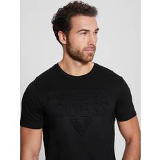 Guess Tops Guess Eco Embossed Logo Tee Black