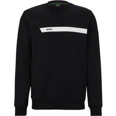 Men - Sweatshirts Sweaters Hugo Boss Graphic Logo Stripe Sweatshirt - Black