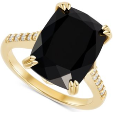 Rings on sale Macy's Onyx 7-1/2 ct. t.w. and Cubic Zirconia Statement Ring in 14k Gold-Plated Sterling Silver Onyx Onyx