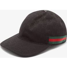 Gucci Caps Gucci Original GG Canvas Baseball Hat With Web, XS, Black