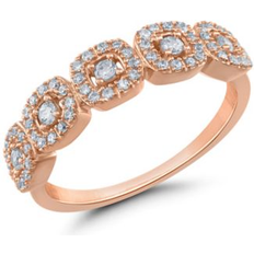 Jewelry Macy's Diamond Halo Cluster Ring 1/4 ct. t.w. in 10k Yellow, White or Rose Gold Rose Gold Rose Gold