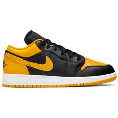 Black Sneakers Children's Shoes Nike Air Jordan 1 Low GS - Black/White/Yellow Ochre