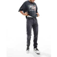 Lee Damen - L32 - W34 Jeans Lee – Rider – Blekgrå slitna jeans med smal passform-Grå/a
