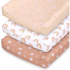 The Peanutshell Accessories The Peanutshell Boho 3-Pack Changing Pad Cover Coral Coral