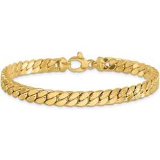 Gold Bracelets Men's 14K Yellow Gold Polished Fancy Link Bracelet 8.5 Inches