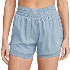 Nike Women's One Dri-FIT High-Waisted 3" 2-in-1 Shorts - Light Armory Blue