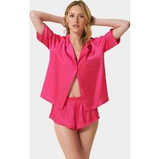 Bluebella Alma Luxury Satin Short Pyjama Set Fuchsia Pink