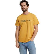 Animal Mens Jacob Back Print Organic Logo T-Shirt Yellow