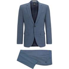 Hugo Boss Suits Hugo Boss Men's Micro-Patterned Slim-Fit Suit Blue Blue