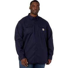 Carhartt Men Shirts Carhartt Men's Big & Tall Flame Resistant Classic Twill Shirt,Dark Navy,Medium Tall