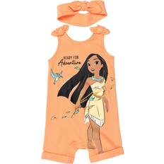 Orange Jumpsuits Disney Princess Pocahontas Toddler Girls Romper and Headband Newborn to Toddler