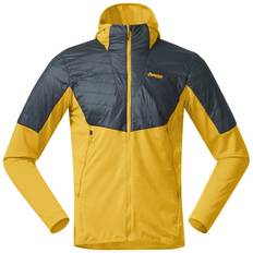 Bergans Friluftsjakker - Herre Bergans Men's Senja Midlayer Hood Jacket, Light Golden Yellow/Orion Blue