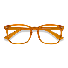 Orange - Unisex Glasses Unisex s rectangle Clear Orange Plastic Prescription Eyebuydirect s Hope