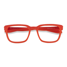 Men - Orange Glasses Male s rectangle Matte Orange Plastic Prescription Eyebuydirect s Fast