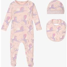 S Andre sett Stella Mccartney Kids Baby Girls Pink Unicorn Babysuit Set