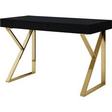 Inspired Home Biaochi 22.8 Shape Black/Gold Composite Material Writing Desk