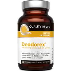 Quality of Life Deodorex With Champex Mushroom Extract 250mg 60