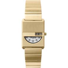 Watch Straps on sale Breda 'Pulse Tandem' Gold and Metal Bracelet Watch, 26MM