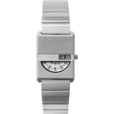 Watch Straps Breda 'Pulse Tandem' Silver and Metal Bracelet Watch, 26MM
