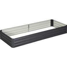 OutSunny Pots, Plants & Cultivation OutSunny Galvanized Raised Garden Bed 7.9 Planter Box Flowers Herbs