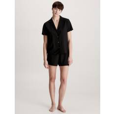 Calvin Klein Damen Jumpsuits & Overalls Calvin Klein Womens Black Notch-lapel Jersey Pyjamas