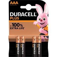 Duracell AAA (LR03) Batterier & Ladere Duracell AAA Plus 4-pack