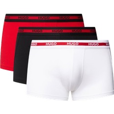 Hugo Boss Boxershorts Unterhosen Hugo Boss Boxer Trunks 3-pack - Black/White/Red