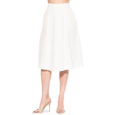 Breathable Skirts Alexia Admor Women's Mabel Floral Line Midi Skirt White