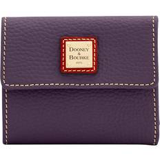 Purple Wallets & Key Holders Dooney & Bourke Wallet, Pebble Grain Small Flap Credit Card Wallet Plum