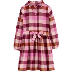 Carter's Dresses Children's Clothing Carter's Big Girls Plaid Cotton Flannel Shirtdress Pink Pink