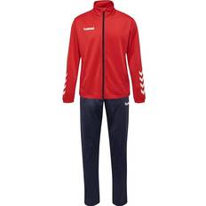 Rot Tracksuits Hummel Kid's Promo Poly Tracksuits - True Red/Marine (205877-3496)