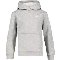 S Children's Clothing Nike Kid's Sportswear Club Fleece Pullover Hoodie - Dark Gray Heather/White