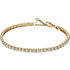 Gold Bracelets Pandora Sparkling Tennis Bracelet - Gold/Transparent