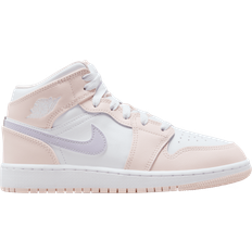 Nike Barnesko Nike Air Jordan 1 Mid GS - Pink Wash/White/Violet Frost