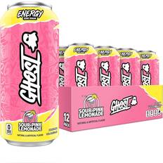 Energy drinks without caffeine Ghost Sour Pink Lemonade Zero Sugar Energy Drink 12