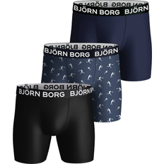 Björn Borg Performance Boxer 3-pack - Black/Pattern/Navy blue