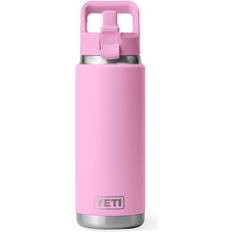 Stainless Steel Water Bottles Yeti Rambler Straw Cap Power Pink 26fl oz