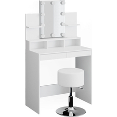 VICCO Ania LED Lighting with Stool White Schminktisch