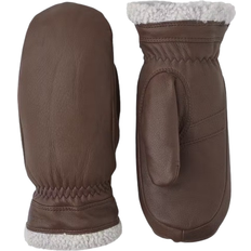 Brown - Women Mittens Hestra Sundborn Gloves - Chocolate