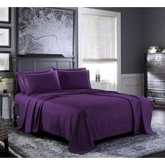 Pure Bedding Hotel Luxury Bed Sheet Purple