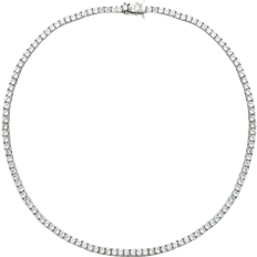 Artizan Joyeria Tennis Necklace - Silver/Transparent
