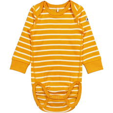 Polarn O. Pyret Striped Baby Body - Dark Yellow (60491279-695)
