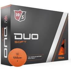 Golfbälle Wilson Staff Duo Soft+ Orange Golf Balls With Logo Print 12-pack