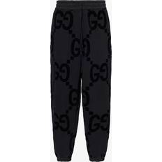 Gucci Pants Gucci Gg Flocked Cotton Sweatpants Black