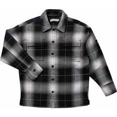 Kariert Kinderbekleidung Calvin Klein Boys Black Check Flannel Shirt Black year