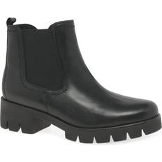 Gabor Damen Stiefel & Boots Gabor Bodo Leather Chunky Chelsea Boots, Black