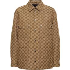 Gucci Jackets Gucci GG canvas shirt jacket beige